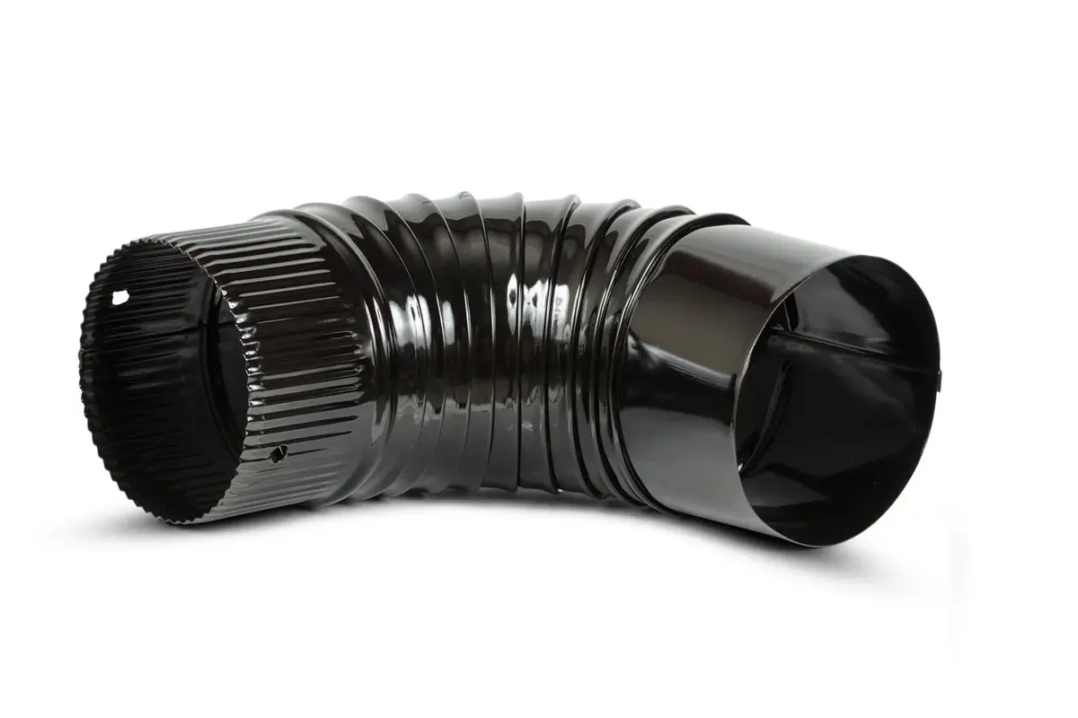 Bocht 90¬¨‚àû Emaille Zwart 0.5mm (90mm)