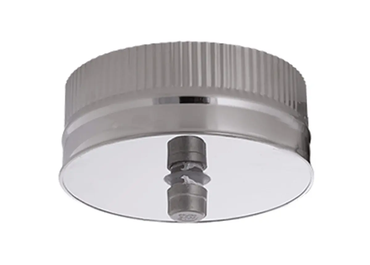 Einddop met condensafvoer Ø 200mm 0,5mm RVS