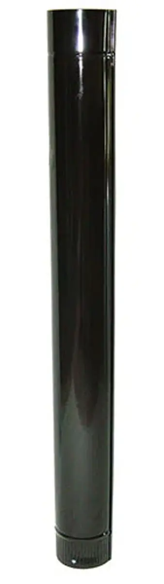 Kachelpijp 1000mm Emaille Zwart 0.6mm (200mm)