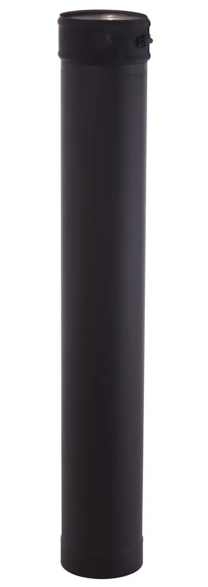 Kachelpijp 1000mm Ø 150 1mm zwart
