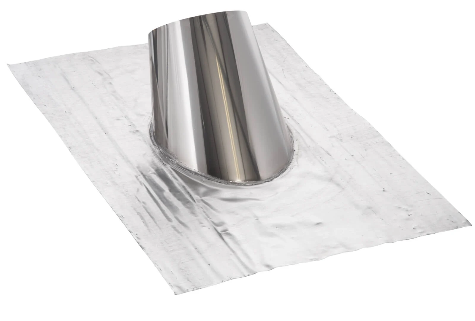 RVS dakdoorvoer met loodslab 30 tot 45˚ Ø 200 mm