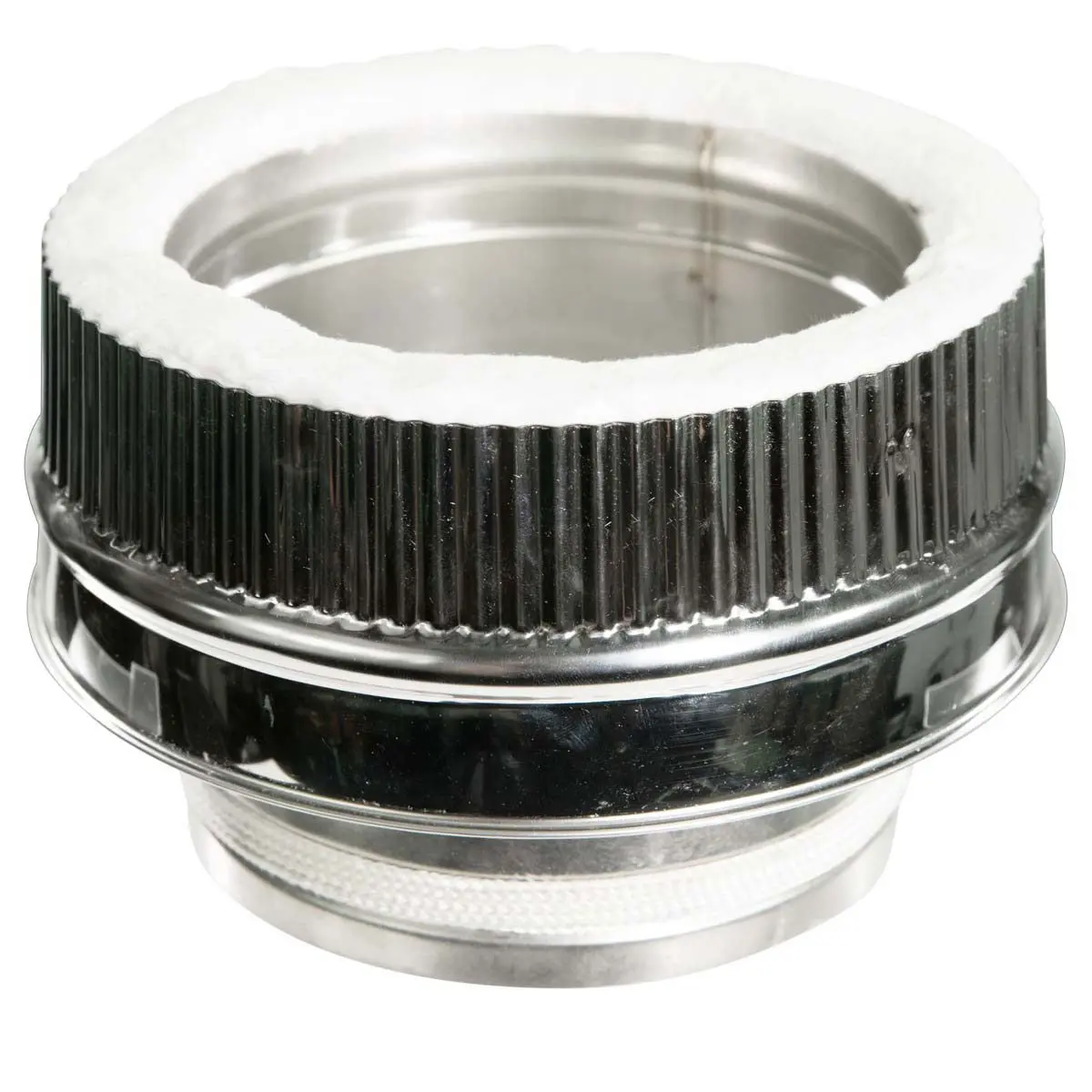 Verloop 130mm. enkelwandig naar dubbelwandig 150/200