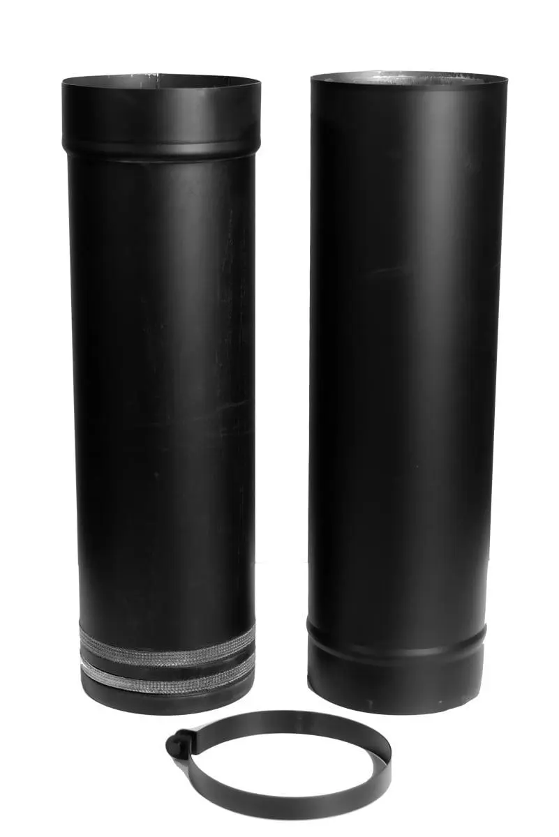 Verstelbare kachelpijp - paspijp 150mm 1mm 58-90 cm.