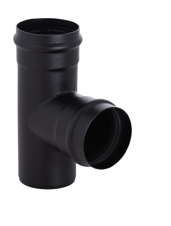 Ø 80mm pellet kachelpijp T-stuk, 90˚