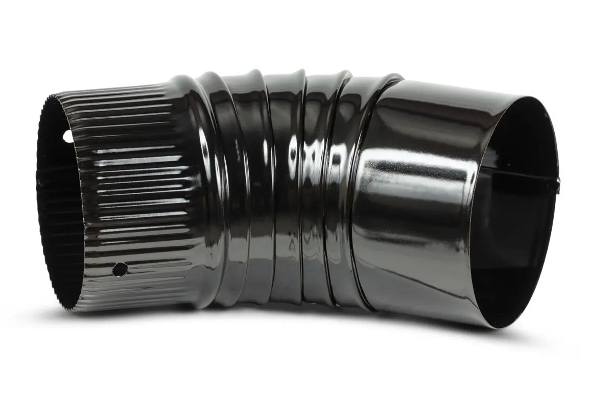 [7500425] Bocht 45¬¨‚àû Emaille Zwart 0.5mm (120mm)