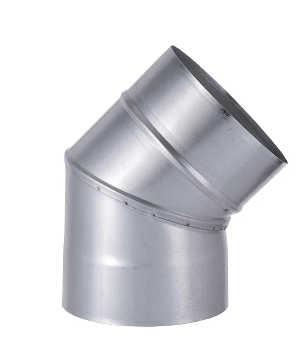 [501258] Gegalvaniseerde Bocht 45˚  Ø 130mm 0,5mm