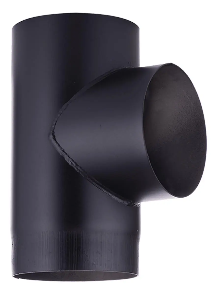 [08-180-TR90] T-stuk 90˚ Ø 180  2mm zwart