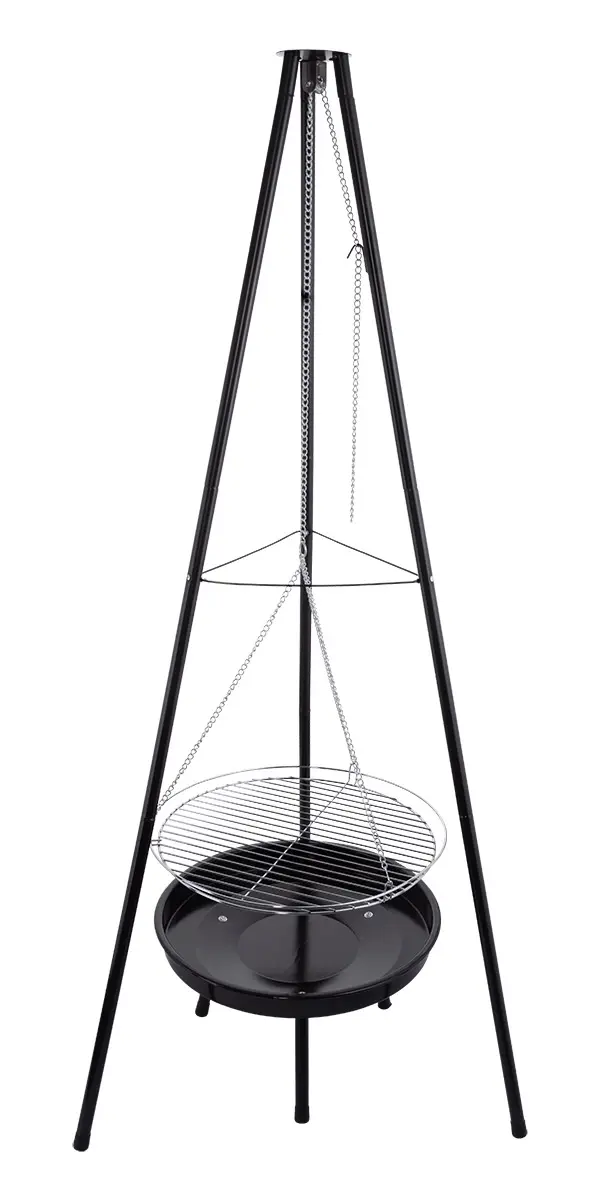 [23918] Tripod met vuurschaal en rooster